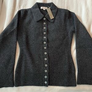 J. Crew Charcoal Button-Up Cardigan